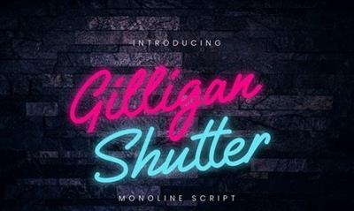 Gilligan Shutter Monoline Font