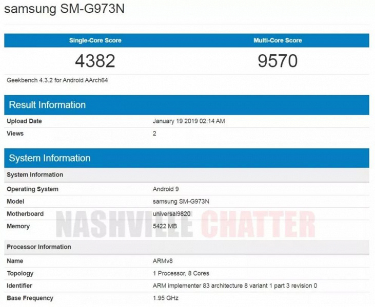 Смартфон Samsung Galaxy S10 на SoC Exynos 9820 протестирован в Geekbench, результаты неоднозначные