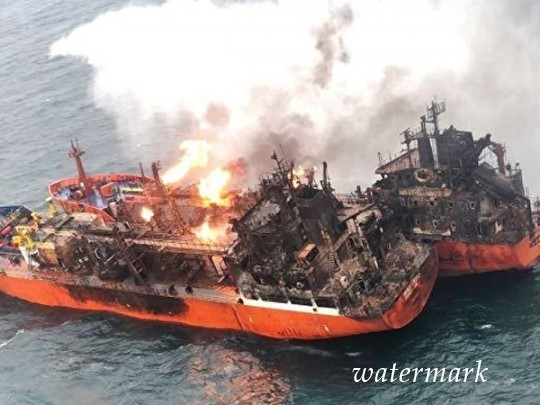 Пожар в Черном море до сих пор не потушили