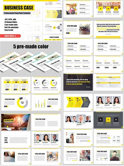 Business Case - Powerpoint Keynote and Google Slides Templates