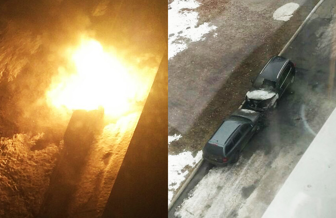 Вісті з Полтави - Вночі на Леваді підпалили шість припаркованих у дворах автомобілів