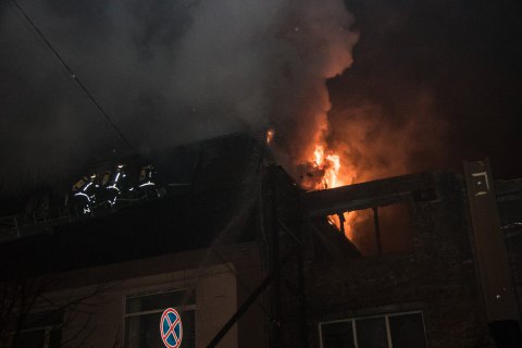 В фокусе Киева приключился крупный пожар в офисном здании