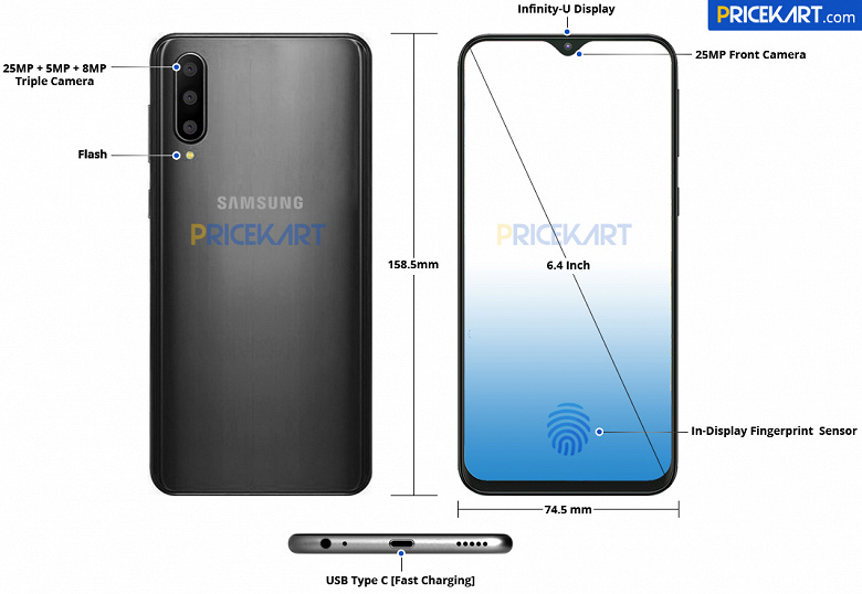 Штурм клонов: смартфон Samsung Galaxy A50 будет похож на бюджетные Galaxy M