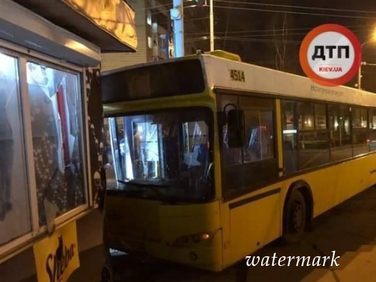 В Киеве автобус с пассажирами въехал в зоомагазин(фото, видео)