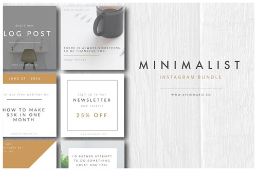 The Blogger - Minimal Instagram Pack