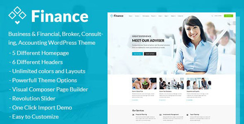ThemeForest - Finance v1.4.2 - Business Financial Broker Consulting Accounting WordPress Theme - 17186694