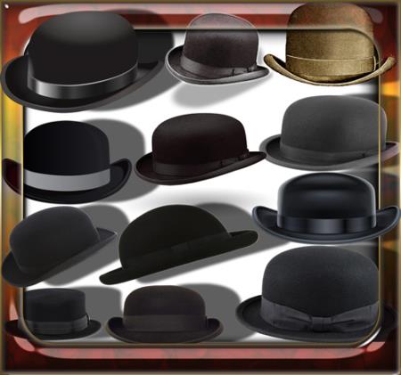 Png клипарты - Мужские шляпы