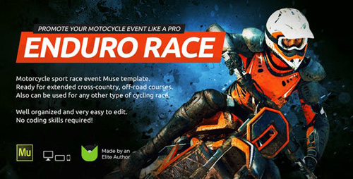 ThemeForest - Enduro v1.0 - Extreme Motorcycle Race Event Website Muse Template - 21873498