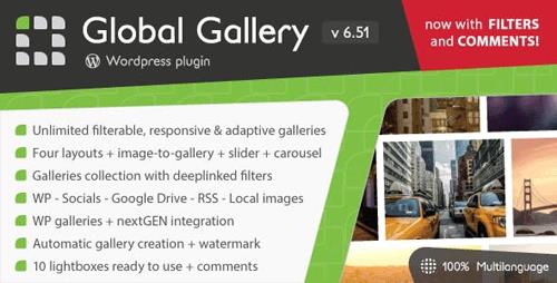CodeCanyon - Global Gallery v6.51 - Wordpress Responsive Gallery - 3310108