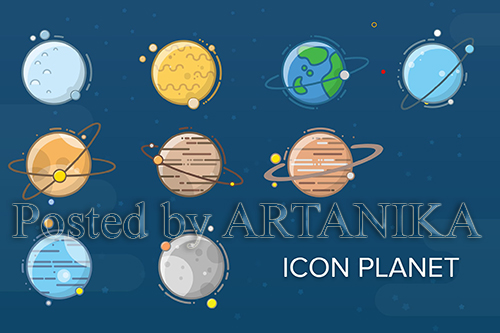 Planet Flat Icon