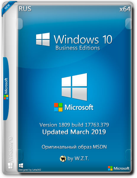 Windows 10 BE v.1809 x64 Updated March 2019 by W.Z.T. - Оригинальный образ от Microsoft (RUS)