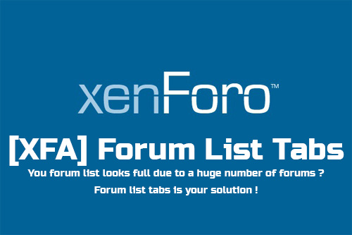 [XFA] Forum List Tabs 1.0.3 - XenForo 2 Add-On