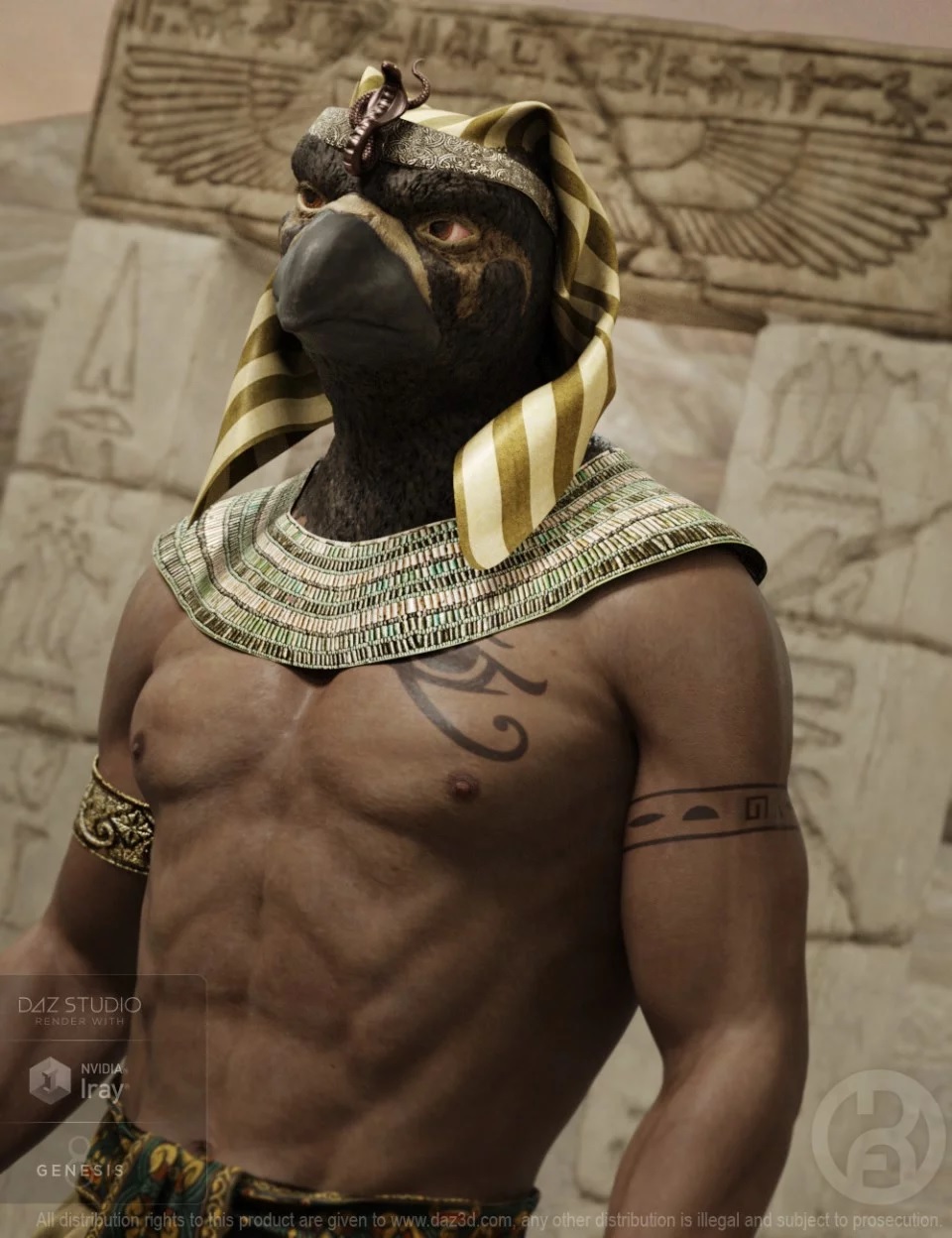 Ancient Horus For Genesis 8 Male Topgfx Daz3d Renderosity Poser 3d Stuff Free Download