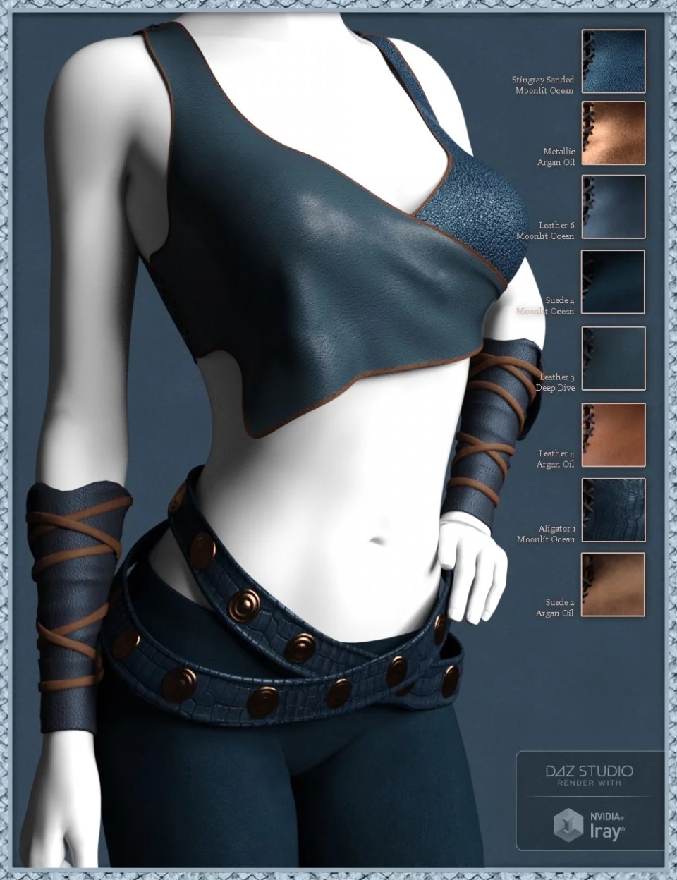 Exotic Leather Shader Presets 1 for Iray
