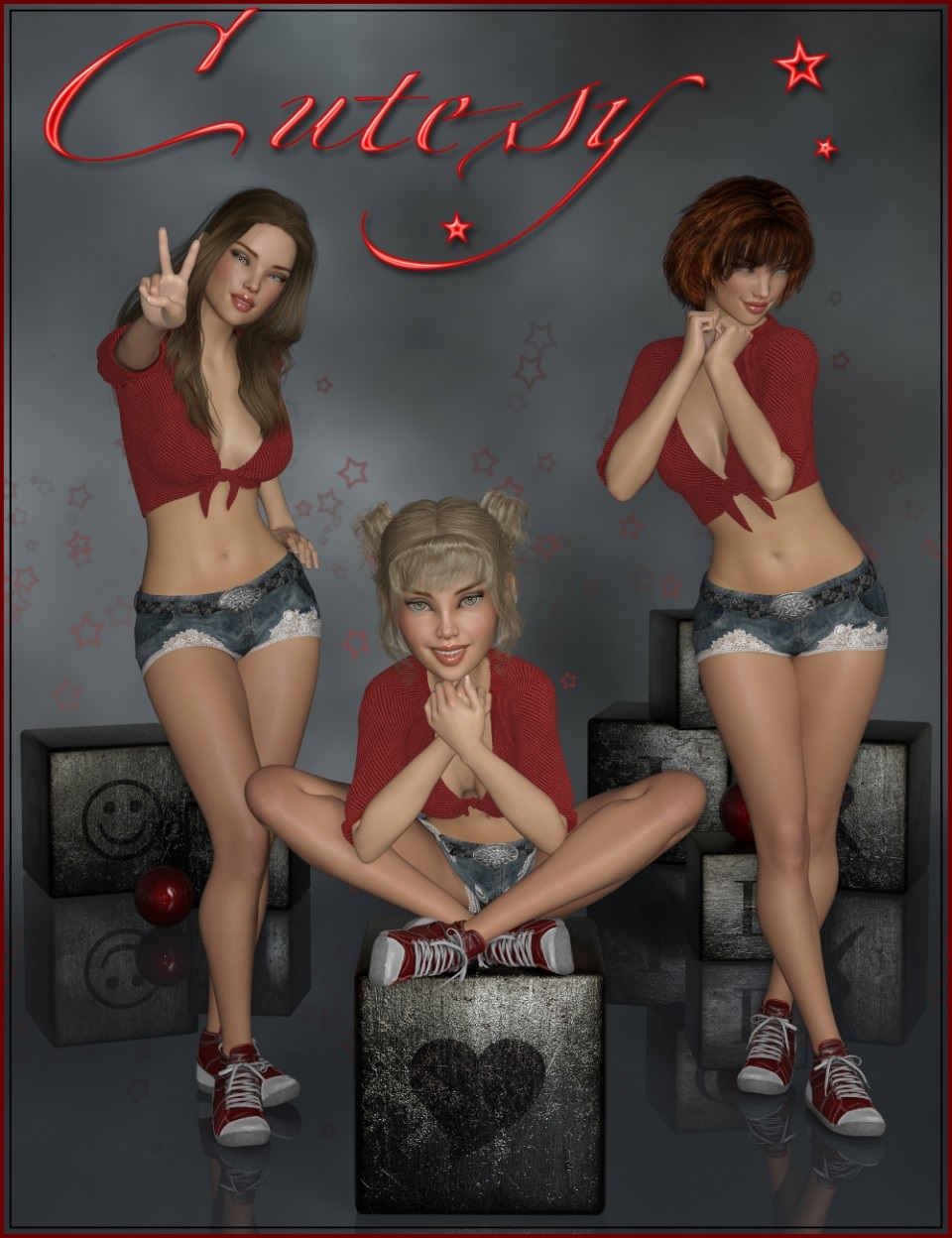 Cutesy Poses for Genesis 3 and 8 Female(s)
