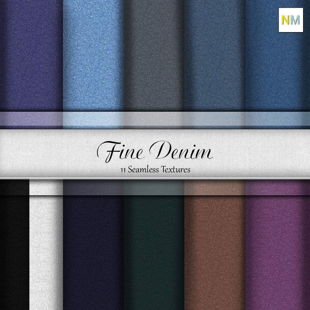 Essential Fine Denim Pack Fabrics Seamless Textures Set Texture