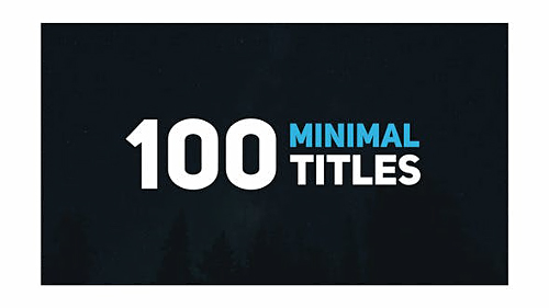 100 Minimal Titles - Project for After Effects (Videohive)