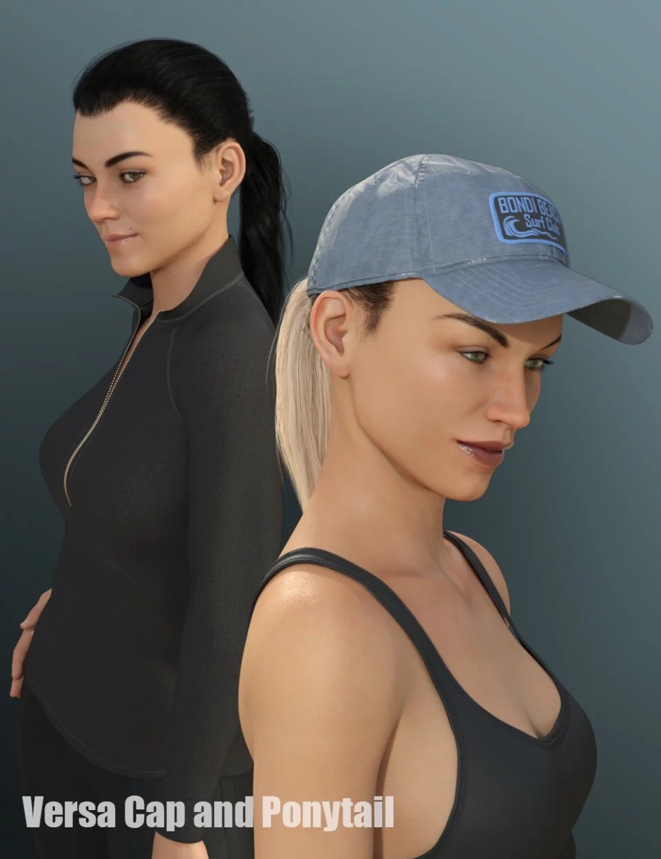 Versa Cap and Ponytail for Genesis 8 Female(s)