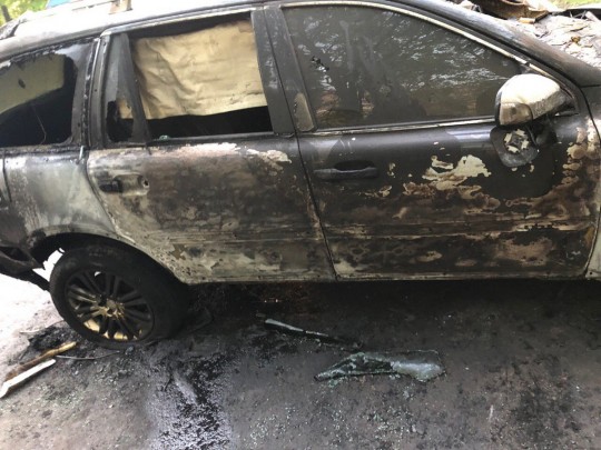 В Днепре сожгли авто редактора знаменитой газеты(фото)
