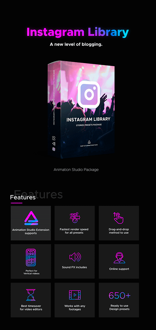 Instagram Library - Stories Presets Package - After Effects Add Ons & Project (Videohive)