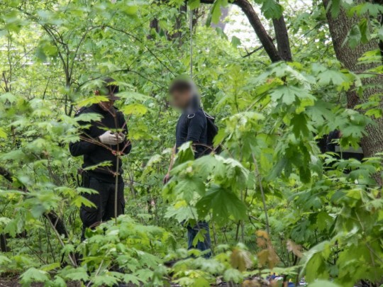В киевском парке нашли кости: фото и видео с места ЧП