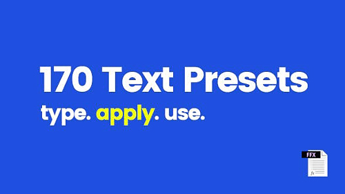 170 Text Presets - Project for After Effects (Videohive)