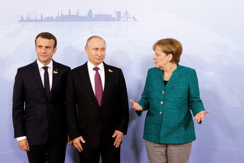 Меркель и Макрон поговорили с Путиным об Украине при новоиспеченном президенте