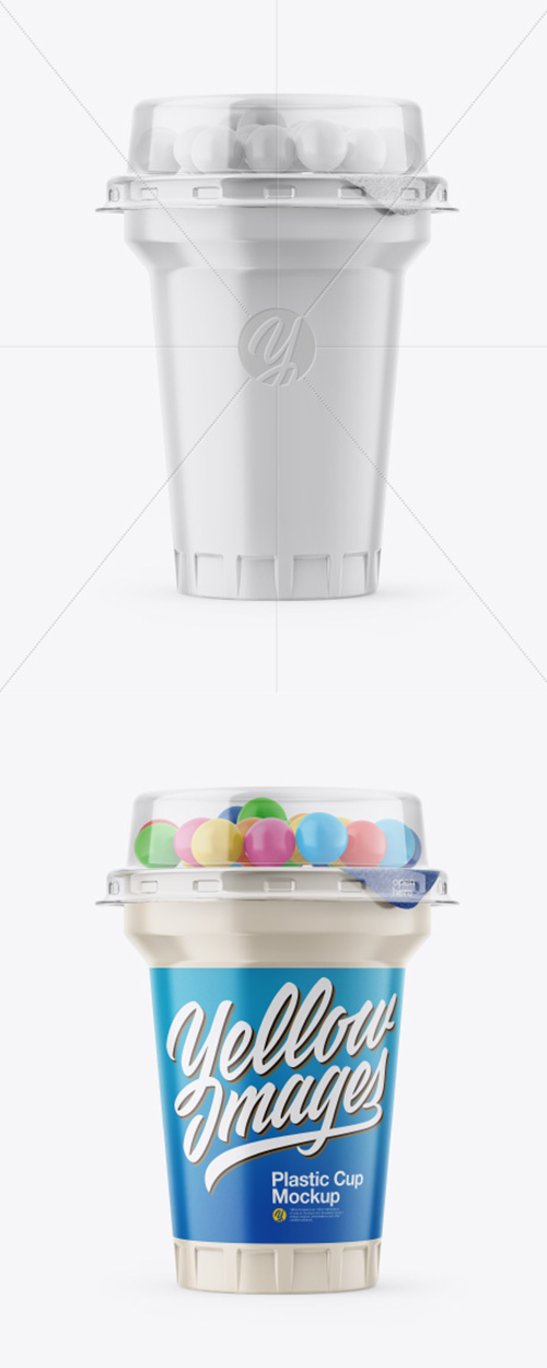 Plastic Cup with Sweets Mockup 38560 TIF