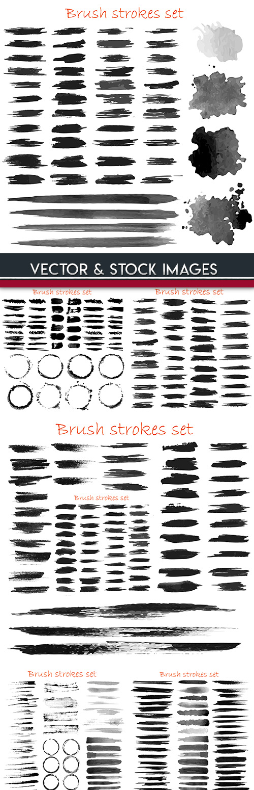 Grunge abstract ink brush vintage element illustration