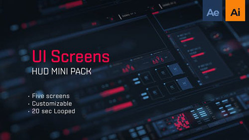 HUD UI Screens - Project for After Effects (Videohive)
