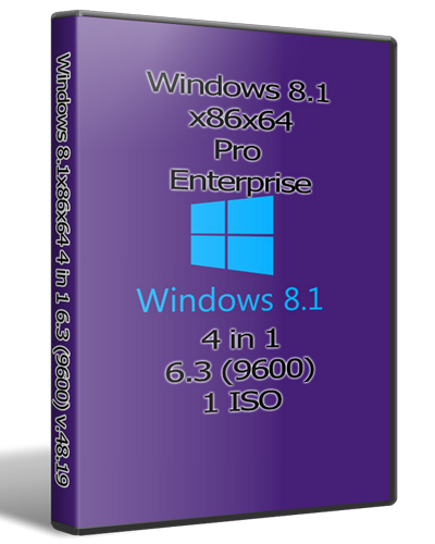Windows 8.1 4 in 1 6.3 (9600) v.48.19 (x86-x64) (2019) Rus