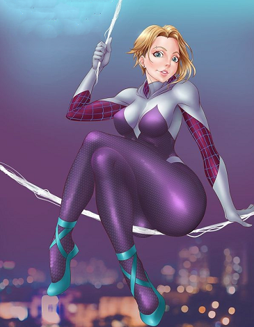 Uzonegro - Gwen Stacy's Amazing Footjob Fucktime (Spider-Man)