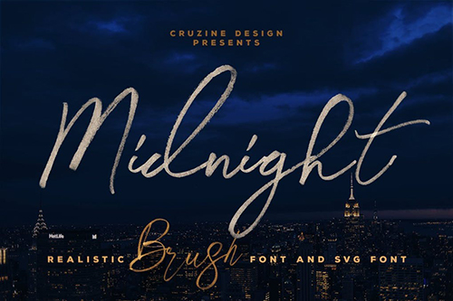 Midnight Brush & SVG Font