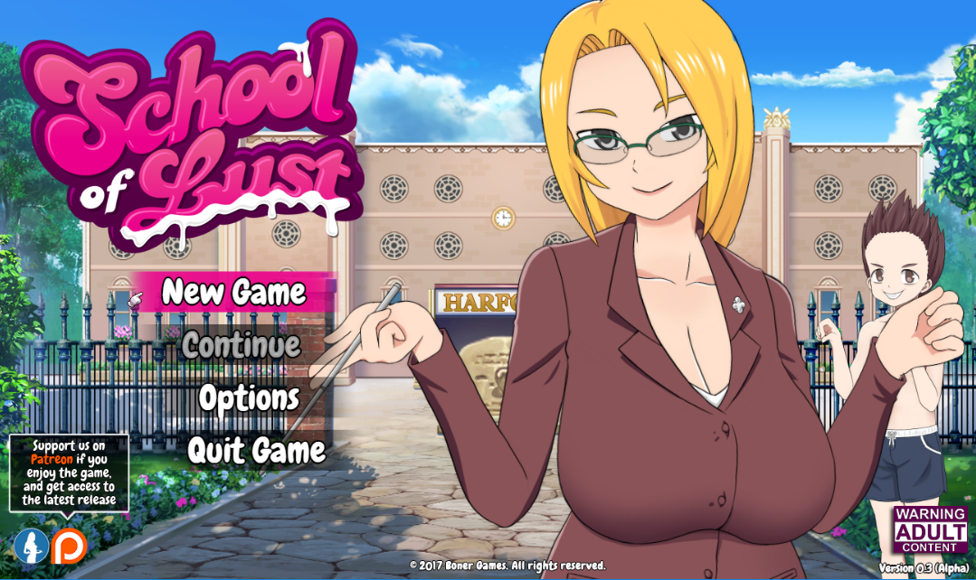 School of Lust - Version 0.6.0p1b + Save + Incest Patch by Boner Games Win/Linux