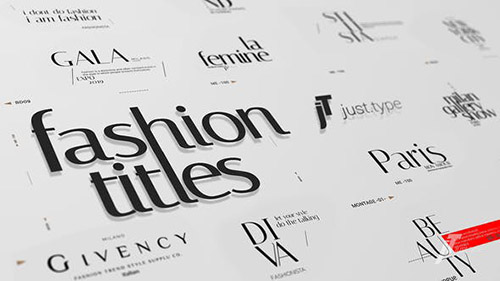 Just Type | Fashion Titles - Project for After Effects (Videohive)