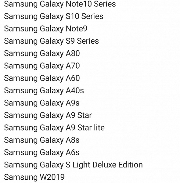 Опубликован список смартфонов Samsung, какие первыми получат обновление до Android 10
