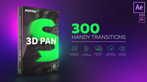 3D Transitions 21416030 (Update 2019) - Project & Presets for After Effects (Videohive)