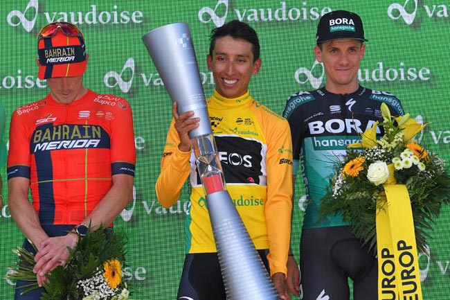 Британец Карти выиграл девятый этап на велогонке «Тур Швейцарии», колумбиец Берналь победил в тотале