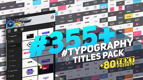 Big Pack of Typography | Atom - Project & Script for After Effects (Videohive)