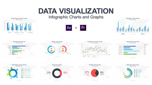 Data Visualization - Infographic Charts and Graphs - Project for After Effects & For Premiere Pro (Videohive)