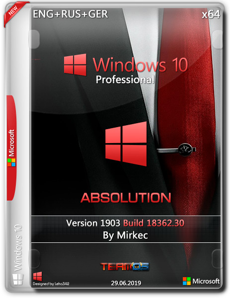 Windows 10 Pro x64 1903 Absolution by Mirkec (ENG+RUS+GER/2019)