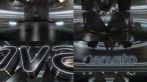Cyber Dark Neon Logo Reveal - Project for After Effects (Videohive)