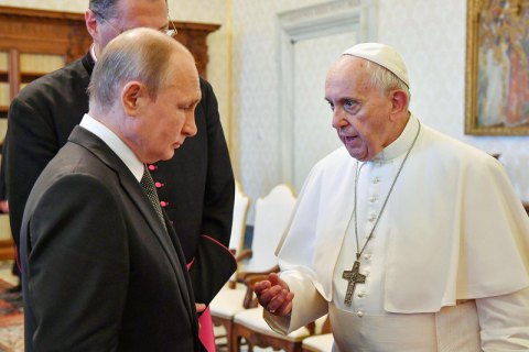 Папа Римский повстречался с Путиным в Ватикане