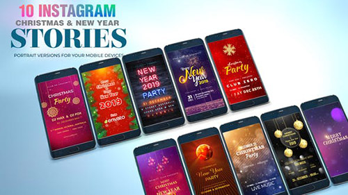 Christmas and New Year I Instagram Stories - Project for After Effects (Videohive)