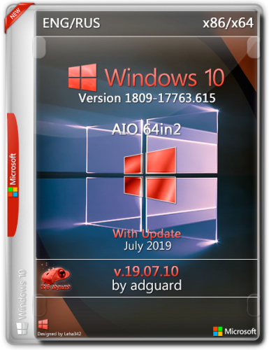 Windows 10, Version 1809 with Update 17763.615 AIO 68in2 x86/x64