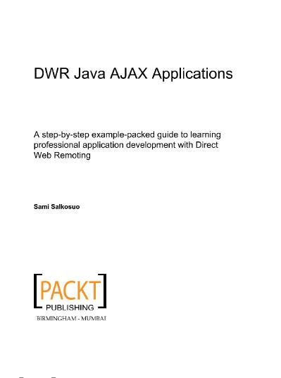 DWR Java AJAX Applications-Packt Publishing (2008)