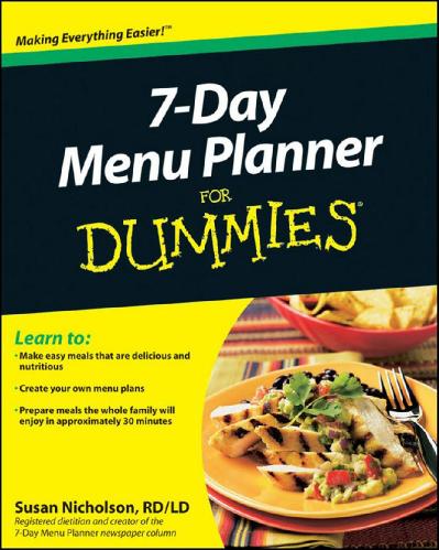 7-Day Menu Planner For Dummies