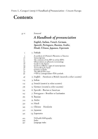 A Handbook of Pronunciation